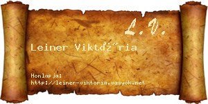 Leiner Viktória névjegykártya
